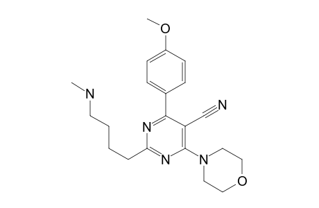 5-Cyano-4-(4-methoxyphenyl)-2-(4-methylaminobutyl)-6-morpholinopyrimidine