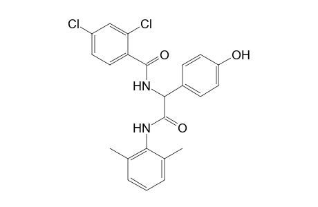 2-(2,4-Dichlorobenzamido)-2-(4-hydroxyphenyl)-N-(2,6-xylyl)acetamide