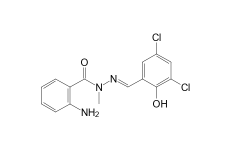 Anthranilic acid, (3,5-dichlorosalicylidene)methylhydrazide