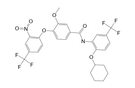 N-[2-(cyclohexoxy)-5-(trifluoromethyl)phenyl]-3-methoxy-4-[2-nitro-4-(trifluoromethyl)phenoxy]benzamide