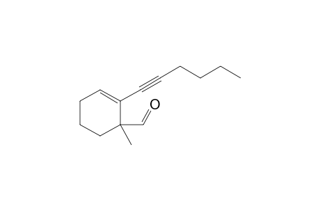 2-(Hex-1-yn-1-yl)-1-methylcyclohex-2-ene-1-carbaldehyde