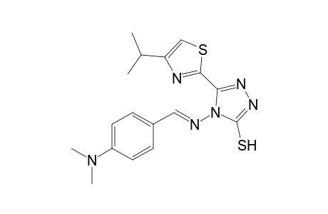 4-(4-Dimethylaminobenzylideneamino)-5-(4-isopropylthiazol-2-yl)-4H-1,2,4-triazole-3-thiol