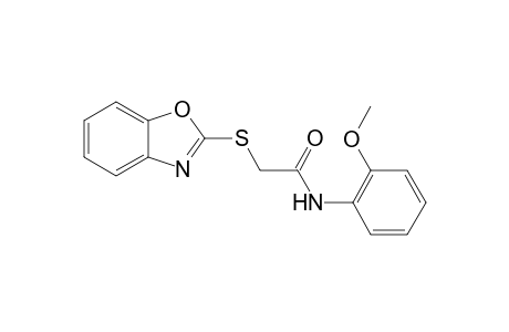 2-(1,3-benzoxazol-2-ylsulfanyl)-N-(2-methoxyphenyl)acetamide