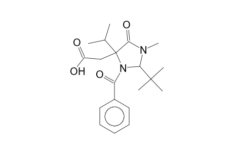 (3-Benzoyl-2-t-butyl-4-isopropyl-1-methyl-5-oxo-imidazolidin-4-yl)-acetic acid