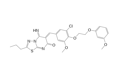 7H-[1,3,4]thiadiazolo[3,2-a]pyrimidin-7-one, 6-[[3-chloro-5-methoxy-4-[2-(3-methoxyphenoxy)ethoxy]phenyl]methylene]-5,6-dihydro-5-imino-2-propyl-, (6Z)-