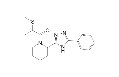 2-(methylthio)-1-(2-(5-phenyl-4H-1,2,4-triazol-3-yl)piperidin-1-yl)propan-1-one