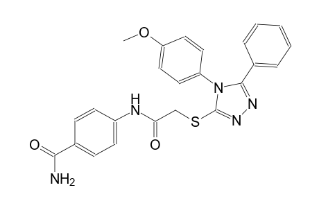 4-[({[4-(4-methoxyphenyl)-5-phenyl-4H-1,2,4-triazol-3-yl]sulfanyl}acetyl)amino]benzamide
