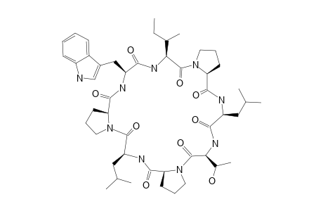 PHAKELLISTATIN_15;CYCLO-(PRO-(1)-TRP-ILE-PRO-(2)-LEU-(1)-THR-PRO-(3)-LEU-(2))