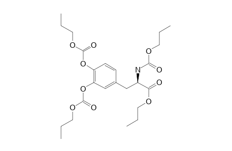 3,4-Dihydroxy-L-phenylalanine, N,o,o'-tris(N-propyloxycarbonyl)-, N-propyl ester