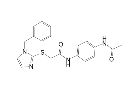 Acetamide, N-(4-acetylaminophenyl)-2-(1-benzyl-1H-imidazol-2-ylsulfanyl)-