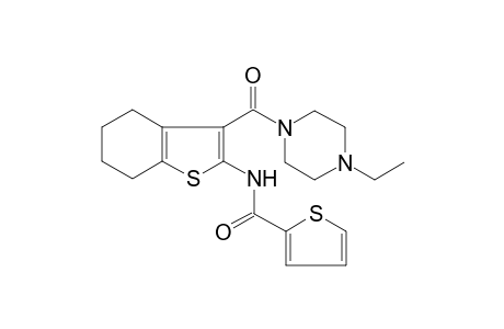 N-[3-(4-ethylpiperazin-1-yl)carbonyl-4,5,6,7-tetrahydro-1-benzothiophen-2-yl]thiophene-2-carboxamide