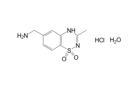 6-(aminomethyl)-3-methyl-4H-1,2,4-benzothiadiazine, 1,1-dioxide, monohydrochloride, monohydrate