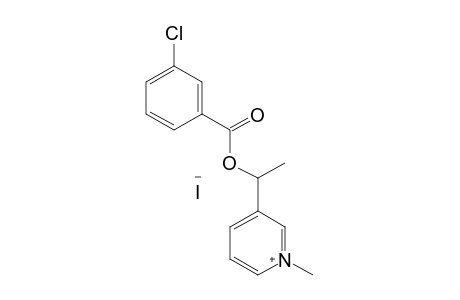 3-(1-hydroxyethyl)-1-methylpyridinium iodide, m-chlorobenzoate(ester)