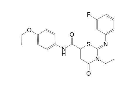 (2Z)-N-(4-ethoxyphenyl)-3-ethyl-2-[(3-fluorophenyl)imino]-4-oxotetrahydro-2H-1,3-thiazine-6-carboxamide