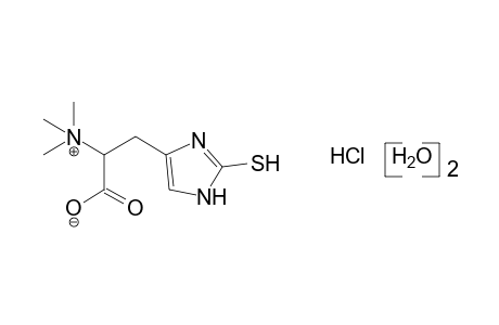 L-(+)-[1-carboxy-2-(2-mercaptoimidazol-4-yl)ethyl]trimethylammonium hydroxide, inner salt, monohydrochloride, dihydrate