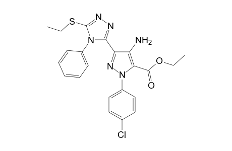 Ethyl 4-amino-1-(4-chlorophenyl)-3-(5-ethylthio-4-phenyl-4H-1,2,4-triazol-3-yl)-1H-pyrazole-5-carboxylate