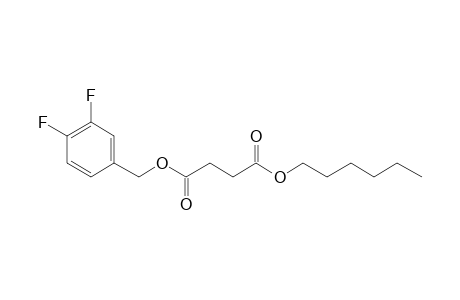 Succinic acid, 3,4-difluorobenzyl hexyl ester