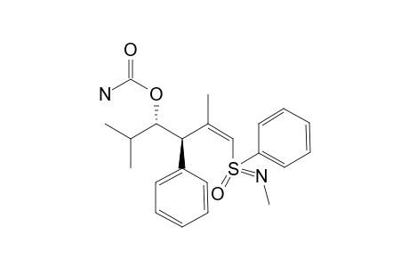 2,5-Dimethyl-6-[N-methyl-S-(phenylsulfonimidoyl)]-4-phenyl-5-hexen-3-yl carbamate