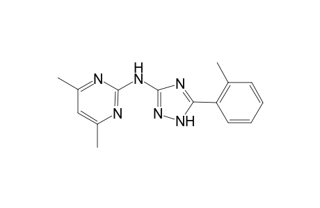 4,6-dimethyl-N-[5-(2-methylphenyl)-1H-1,2,4-triazol-3-yl]-2-pyrimidinamine