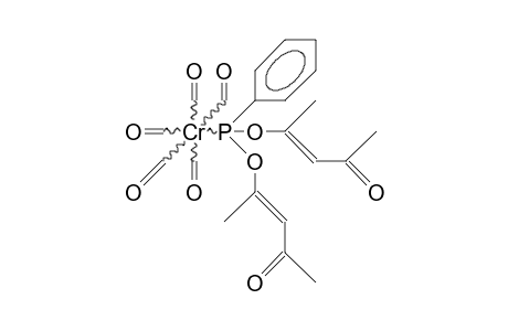 Pentacarbonyl-(bis[1-methyl-3-oxo-1-butenyloxy]-phenyl-phosphane) chromium