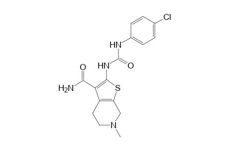 2-[(4-chlorophenyl)carbamoylamino]-6-methyl-5,7-dihydro-4H-thieno[2,3-c]pyridine-3-carboxamide