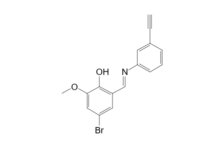 4-bromo-2-[N-(m-ethynylphenyl)formimidoyl]-6-methoxyphenol