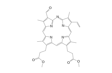 Azaspirographis porphyrin-7-carbaldehyde [2,7,12,18-tetrmethyl-8-(ethenyl)-3-formyl-13,17-bis(2-methoxycarbonylethyl)-22H,24H-porphine]