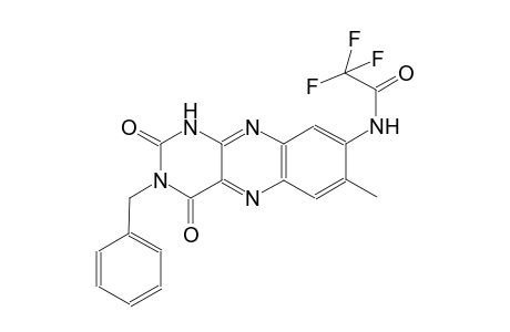 N-(3-benzyl-7-methyl-2,4-dioxo-1,2,3,4-tetrahydrobenzo[g]pteridin-8-yl)-2,2,2-trifluoroacetamide
