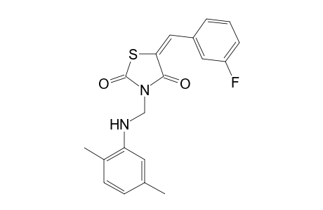 3-(2,5-Dimethylanilinomethyl)-5-(3-fluorobenzylidene)-2,4-thiazolidinedione