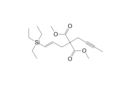 (E)-Dimethyl 2-(but-2-ynyl)-2-(3-(triethylsilyl)allyl)malonate