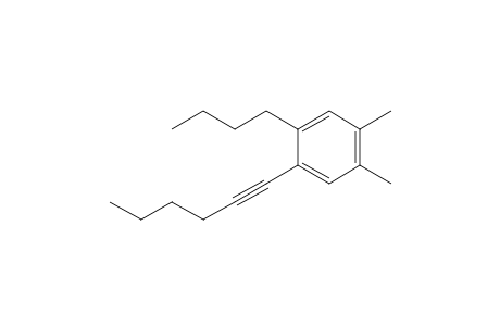 1-Butyl-2-(1-hexynyl)-4,5-dimethylbenzene
