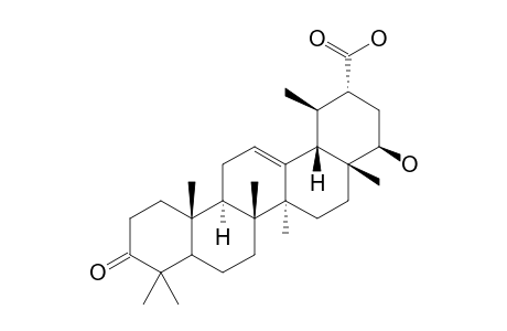 22.beta.-Hydroxy-3-oxo-12-ursen-30-oic acid