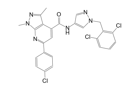 6-(4-chlorophenyl)-N-[1-(2,6-dichlorobenzyl)-1H-pyrazol-4-yl]-1,3-dimethyl-1H-pyrazolo[3,4-b]pyridine-4-carboxamide