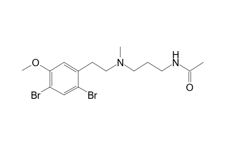 N-[3-[2-[2,4-bis(bromanyl)-5-methoxy-phenyl]ethyl-methyl-amino]propyl]ethanamide