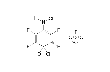 1-CHLORO-1-METHOXY-4-CHLOROAMINOPENTAFLUOROBENZOLONIUM FLUOROSULPHATE