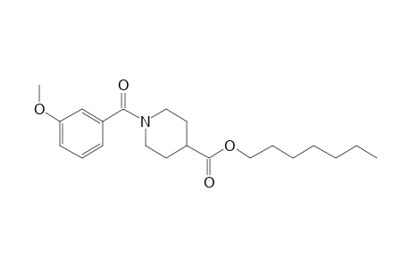 Isonipecotic acid, N-(3-methoxybenzoyl)-, heptyl ester