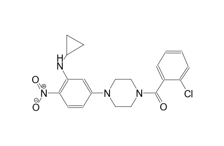 benzenamine, 5-[4-(2-chlorobenzoyl)-1-piperazinyl]-N-cyclopropyl-2-nitro-