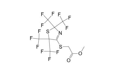 [2,5-DIHYDRO-2,2,5,5-TETRAKIS-(TRIFLUOROMETHYL)-4-THIAZOLYLTHIO]-ACETIC-ACID-METHYLESTER