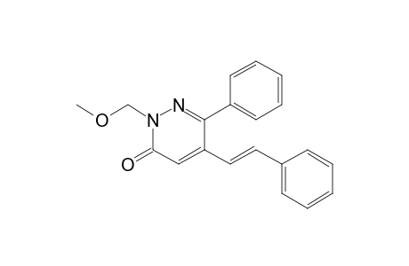 2-Methoxymethyl-6-phenyl-5-styrylpyridazin-3-one