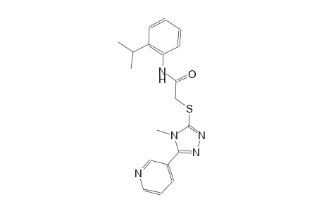 N-(2-isopropylphenyl)-2-{[4-methyl-5-(3-pyridinyl)-4H-1,2,4-triazol-3-yl]sulfanyl}acetamide