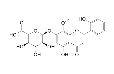 5,7,2'-Trihydroxy-8-methoxyflavone 7.beta.-D-glucuronopyranoside