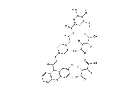 3,4,5-trimethoxybenzoic acid, ester with 2-chloro-10-{3-[4-(2-hydroxypropyl)-1-piperazinyl]propionyl}phenothiazine, fumarate(1:2)