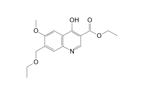 7-(ethoxymethyl)-4-hydroxy-6-methoxy-3-quinolinecarboxylic acid, ethyl ester