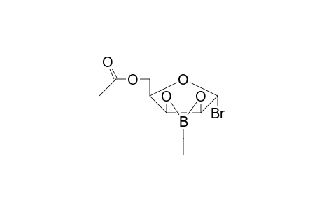 .alpha.-d-Lyxofuranosyl bromide, cyclic 2,3-(ethylboronate) 5-acetate