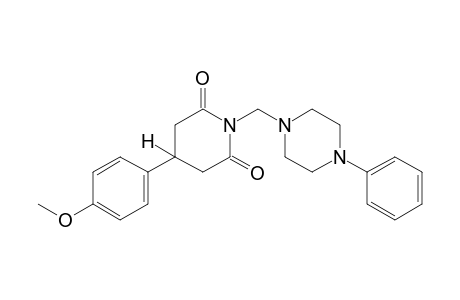 3-(p-methoxyphenyl)-N-[(4-phenyl-1-piperazinyl)methyl]glutarimide