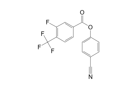 3-Fluoro-4-trifluoromethylbenzoic acid, 4-cyanophenyl ester