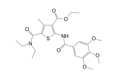 5-[diethylamino(oxo)methyl]-4-methyl-2-[[oxo-(3,4,5-trimethoxyphenyl)methyl]amino]-3-thiophenecarboxylic acid ethyl ester