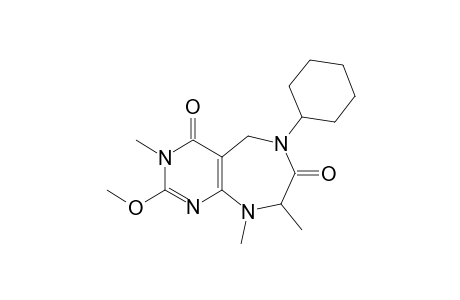 6-Cyclohexyl-2-methoxy-3,8,9-trimethyl-5,6,8,9-tetrahydro-3H-pyrimido[4,5-e][1,4]diazepine-4,7-dione