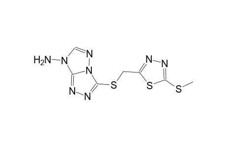 7H-[1,2,4]triazolo[4,3-b][1,2,4]triazol-7-amine, 3-[[[5-(methylthio)-1,3,4-thiadiazol-2-yl]methyl]thio]-