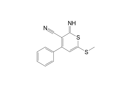 2-Imino-6-methylthio-4-phenyl-2H-thiopyran-3-carbonitrile